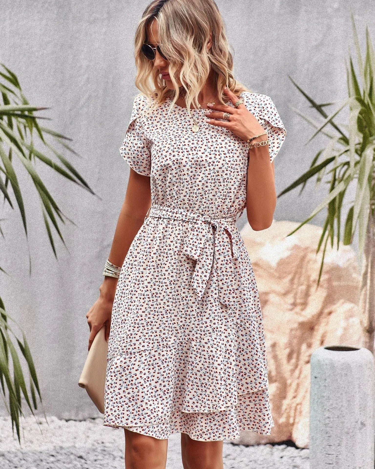 Linda - Midi-Jurk Met Tailleband