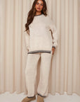 Charlotte - Strikket loungesæt S / Beige sweater
