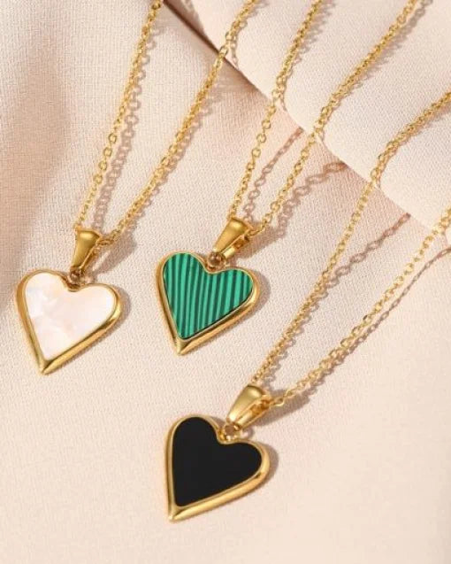 Parelmoer Hart Ketting