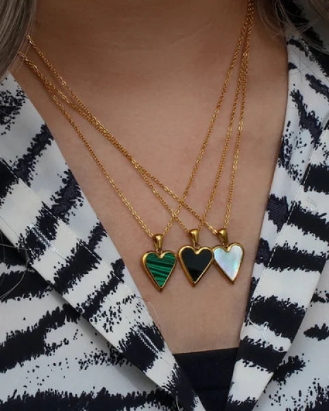 Parelmoer Hart Ketting