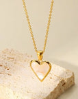 Parelmoer Hart Ketting
