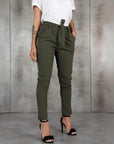 Marnie Broek | Dames Slimfit Groen / Xs Bukser