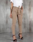Marnie Broek | Dames Slimfit Khaki / Xs Bukser