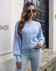 Maylene - Trendy Gebreide Trui Blauw / S Sweater