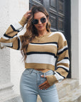 Michy - Korte Gestreepte Trui Sweater