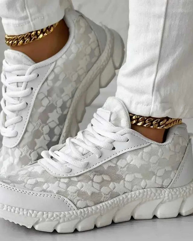 Nora - Komfortable Hvide Sneakers - Støttende og Åndbar - Unisex-1