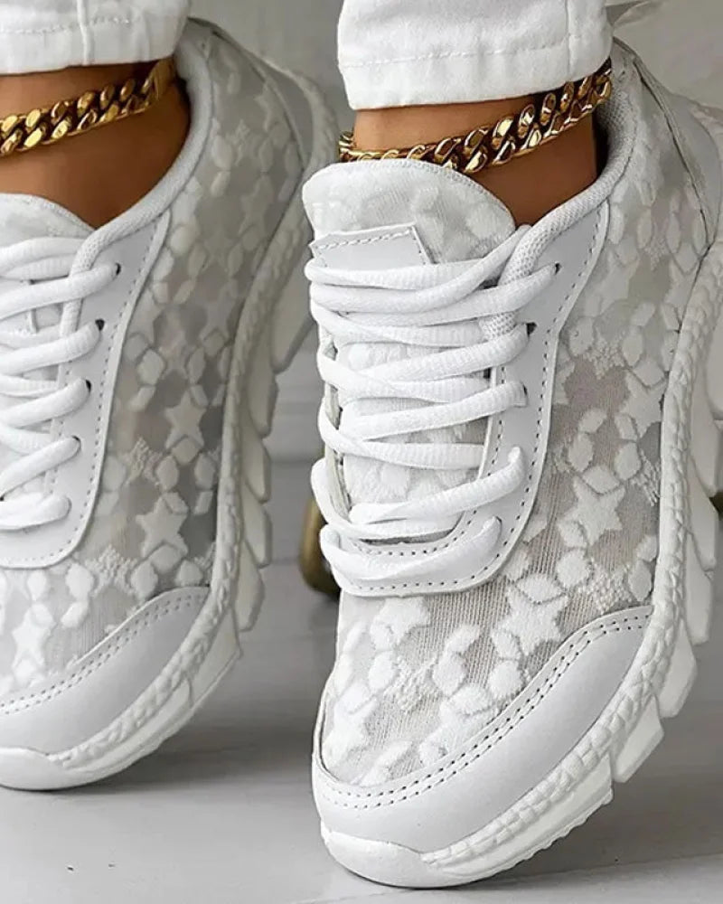 Nora - Komfortable Hvide Sneakers - Støttende og Åndbar - Unisex-4