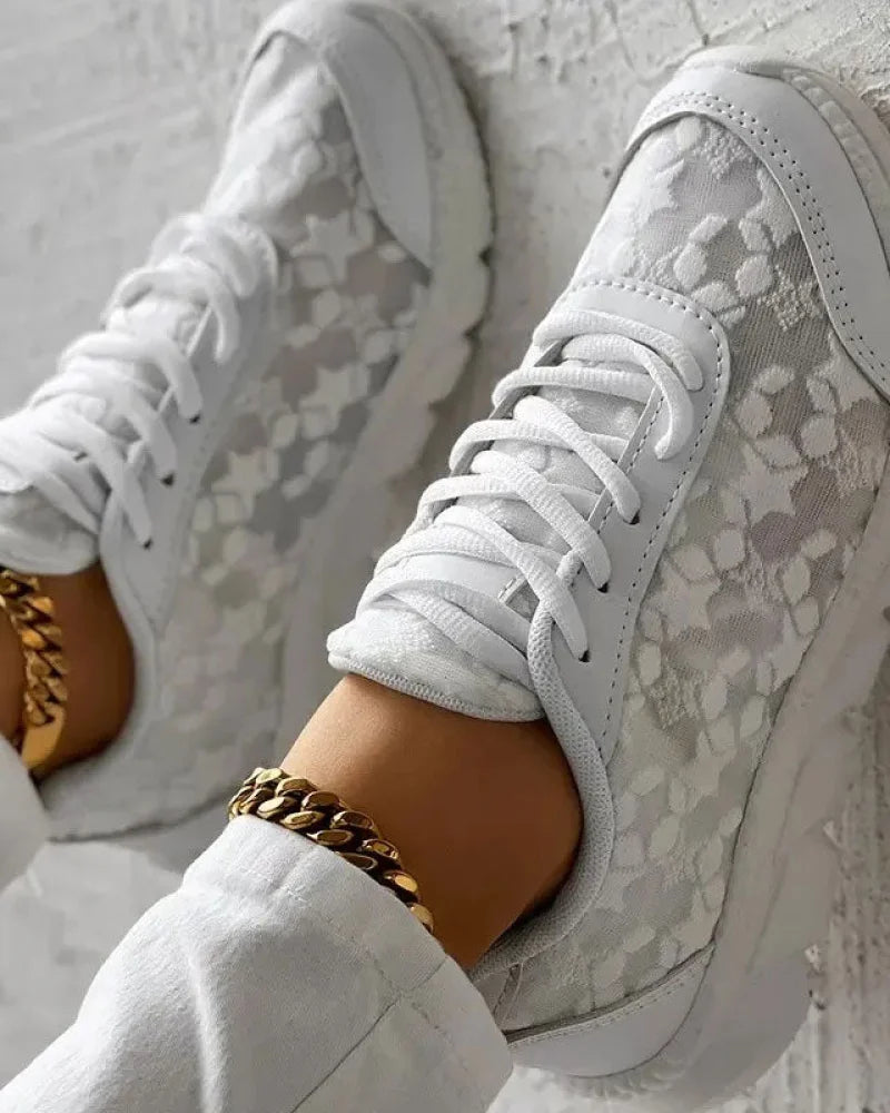 Nora - Komfortable Hvide Sneakers - Støttende og Åndbar - Unisex-6