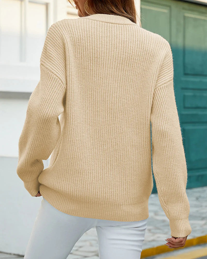 Oliveria - Geribde Gebreide Trui sweater