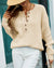 Oliveria - Geribde Gebreide Trui Beige / S Sweater