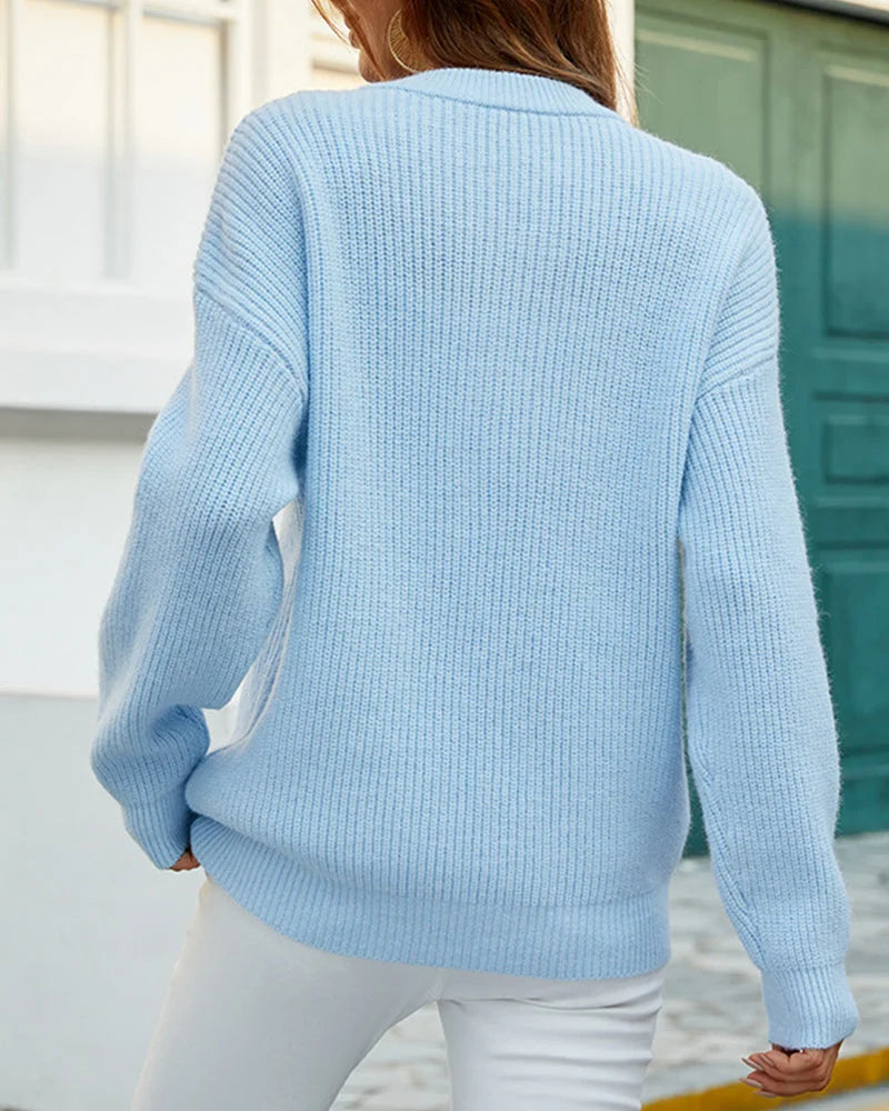 Oliveria - Geribde Gebreide Trui sweater