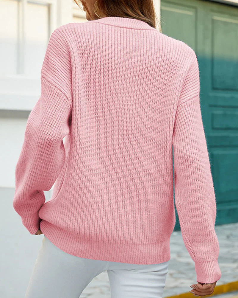 Oliveria - Geribde Gebreide Trui sweater