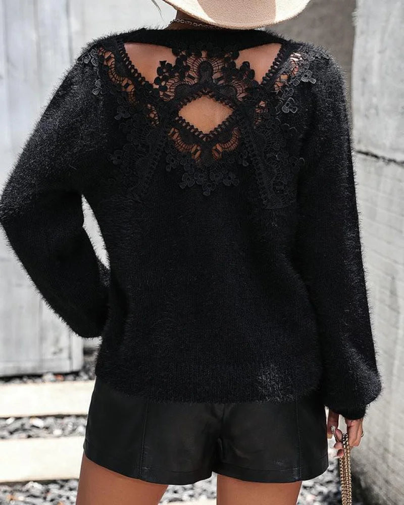 Razelle - Trendy Pluizige Trui Sweater