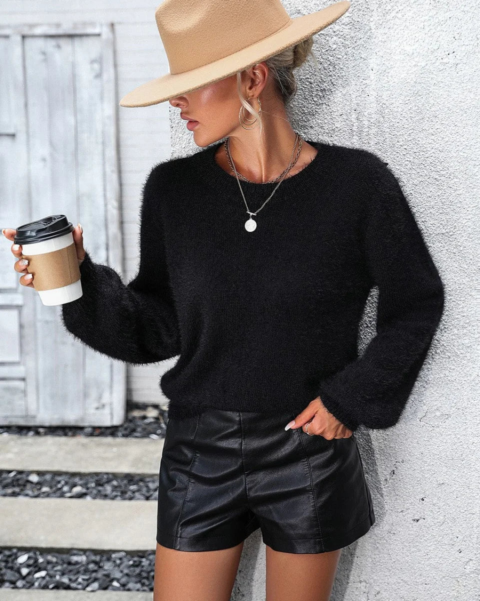 Razelle - Trendy Pluizige Trui Sweater
