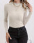 Ronavie - Casual Geribde Coltrui Wit / S Sweater