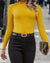 Lheen - Trendy Gebreide Sweater Geel / Eén Maat