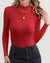 Ronavie - Casual Geribde Coltrui Rood / S Sweater