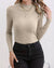 Ronavie - Casual Geribde Coltrui Beige / S Sweater
