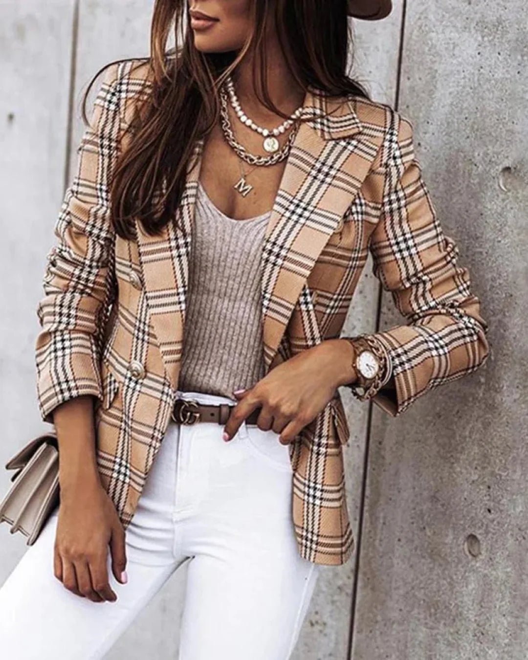 Rowena - Geruite Blazer Blazere