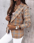 Rowena - Geruite Blazer Bruin / S Blazers