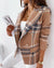 Rowena - Geruite Blazer Lichtbruin / S Blazers