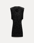 Selina - Sequin Dress Zwart / Xs