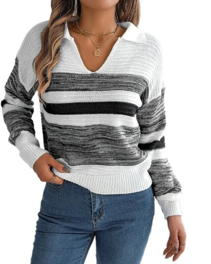 Silvija - Trui Met Strepen Zwart / Xs Sweater