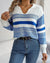 Silvija - Trui Met Strepen Blauw / Xs Sweater