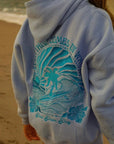 Vibrant Hoodie Med Grafisk Print | Bomuld Komfortabel Farverig Blå / S Tøj Og Tilbehør >