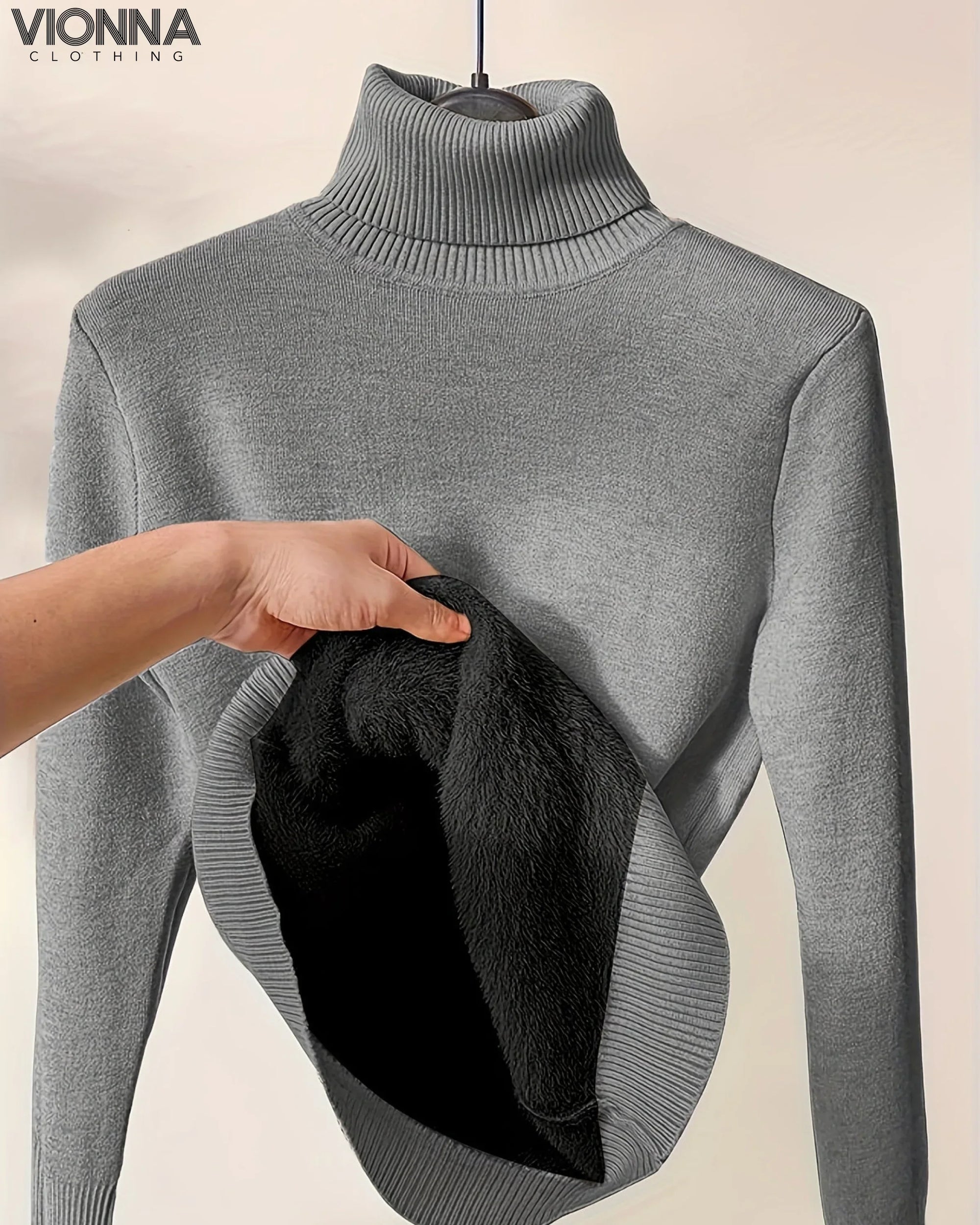 Foret Strikturtleneck | Varm &amp; Komfortabel Perfekt Til Vinterdage Grå / S Tøj Og Tilbehør &gt;