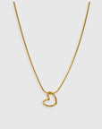 Freja - Halskæde med Twisted Heart Hanger - Organisk Elegance og Minimalistisk Design-1