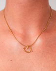 Freja - Halskæde med Twisted Heart Hanger - Organisk Elegance og Minimalistisk Design-2